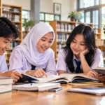 Cara Memanfaatkan Perpustakaan Sekolah agar Belajar Lebih Maksimal Siswa Belajar di Perpustakaan